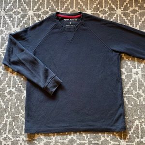 Peter Manning Cotton Pullover. Black.  Size S